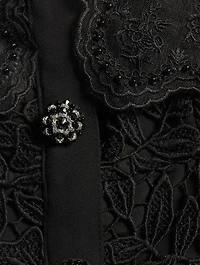 Guipure Lace Midi Dress