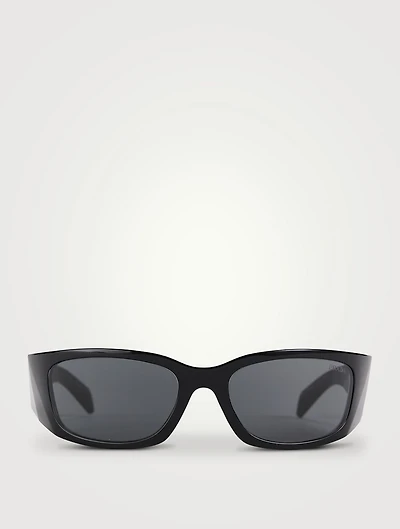 Rectangular Wraparound Sunglasses