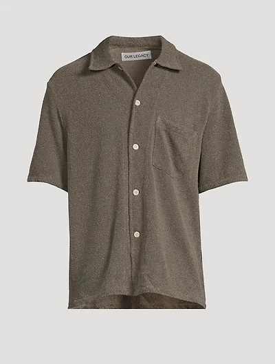Boucle Short-Sleeve Boxy Shirt