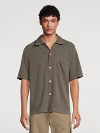 Boucle Short-Sleeve Boxy Shirt