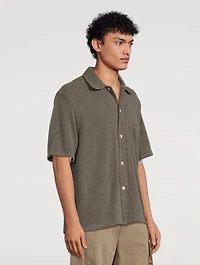 Boucle Short-Sleeve Boxy Shirt