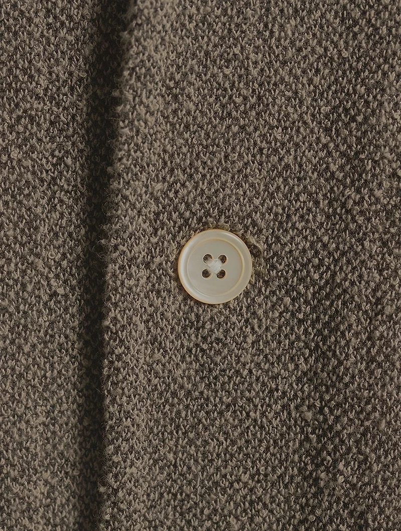 Boucle Short-Sleeve Boxy Shirt