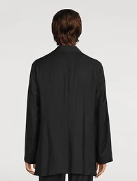 Crinkled Double-Breasted Jacket