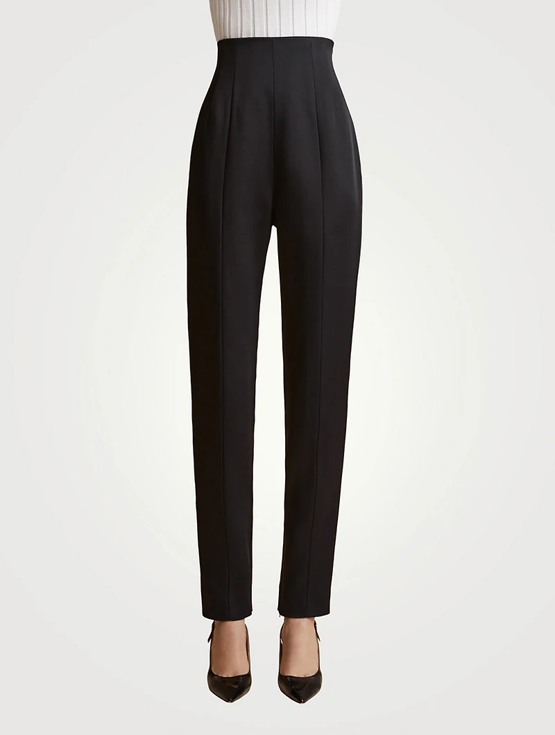 Lenn High-Waisted Cigarette Pants