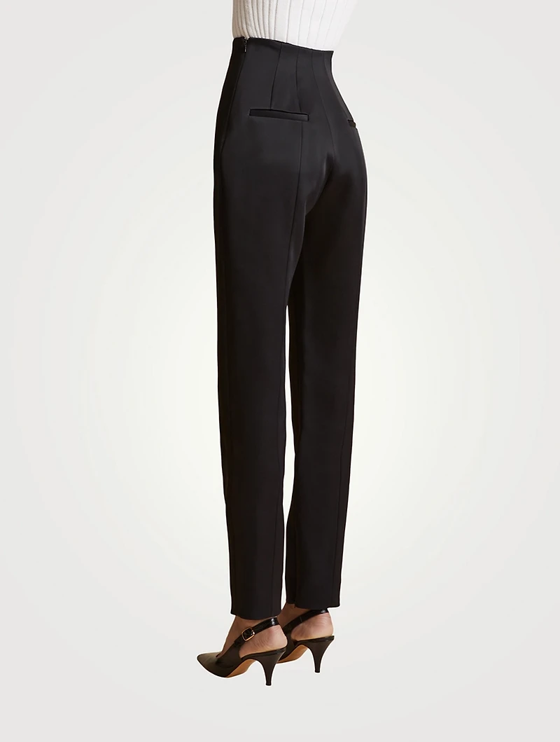 Lenn High-Waisted Cigarette Pants