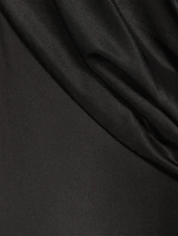 Draped Satin Maxi Dress