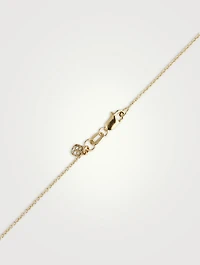14K Gold Evil Eye Marquise Pendant Necklace With Mother-Of-Pearl And Diamonds