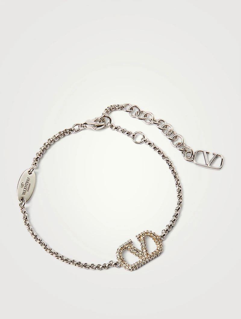 VLOGO Chain Bracelet With Crystals