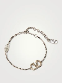 VLOGO Chain Bracelet With Crystals