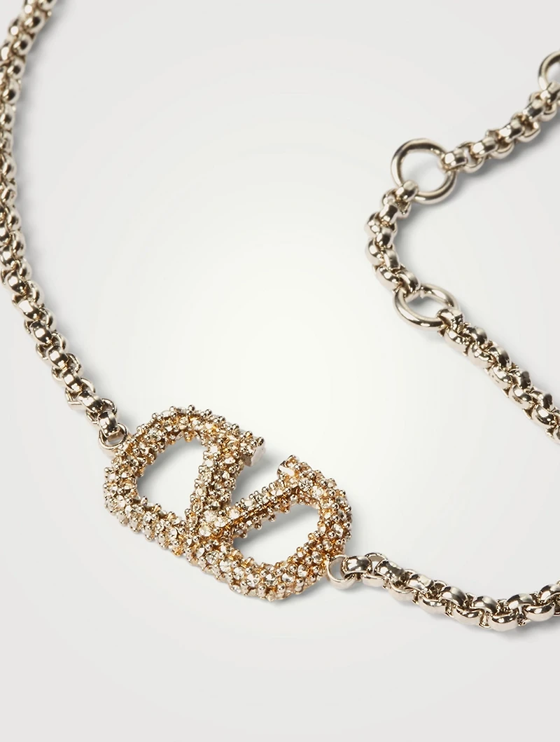 VLOGO Chain Bracelet With Crystals