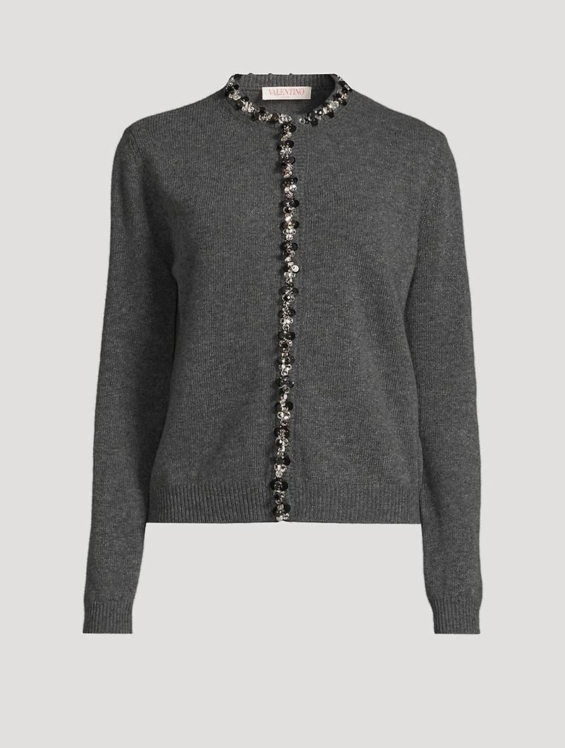 Embellished Wool Cardigan
