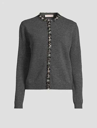 Embellished Wool Cardigan