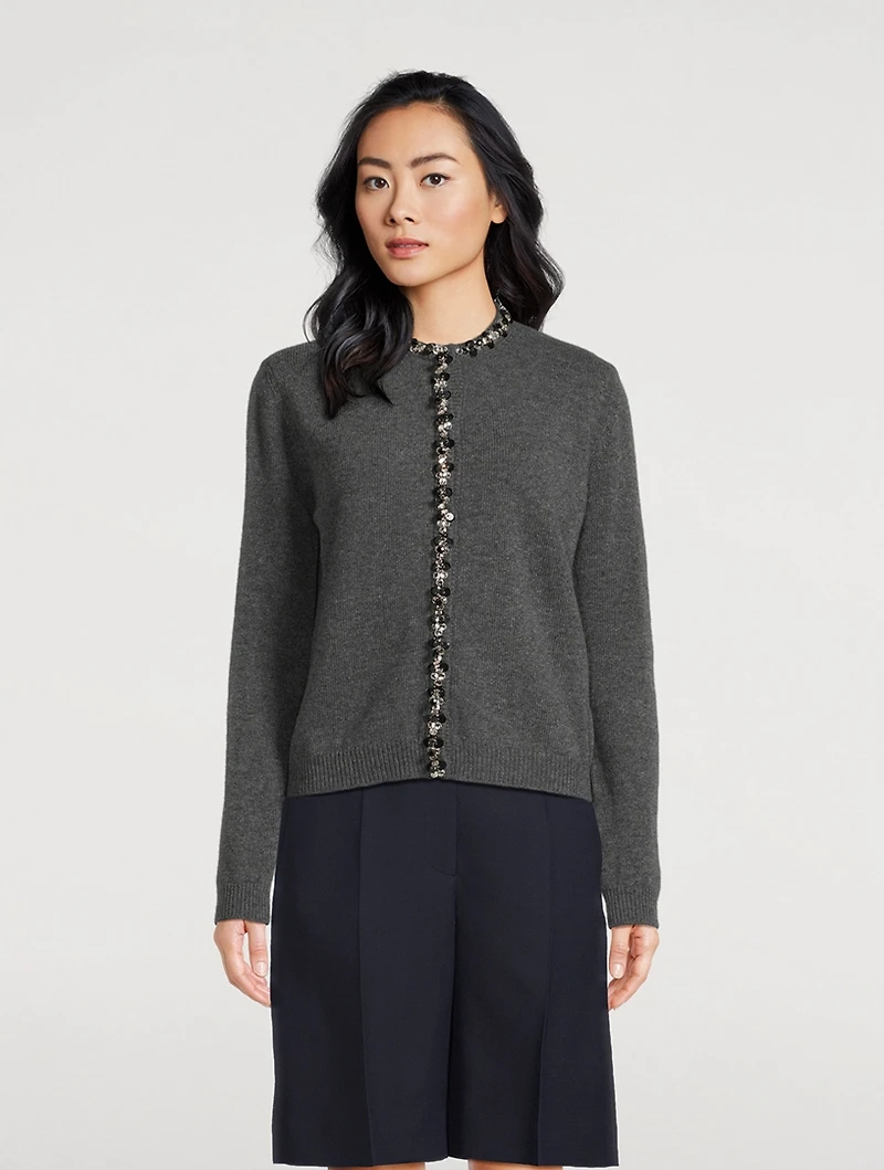 Embellished Wool Cardigan