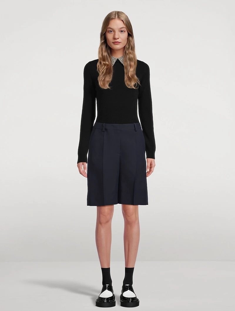 Wool Silk Bermuda Shorts