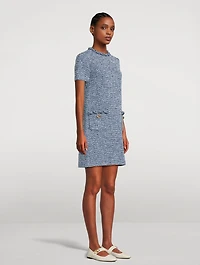 Denim Tweed Mini Dress