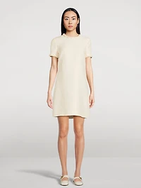 Wool And Silk Short-Sleeve Mini Dress