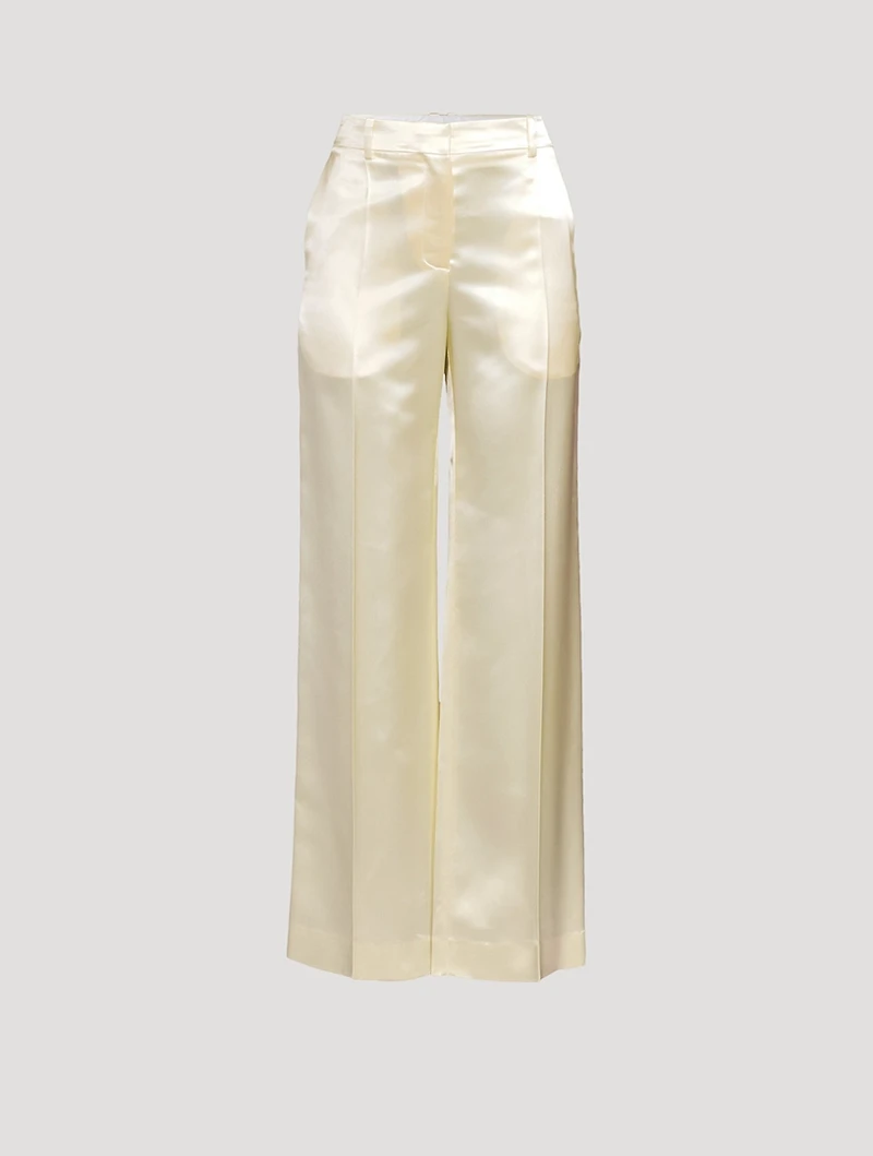 Encore Satin Wide-Leg Trousers