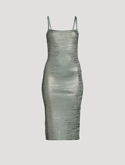 The Zoey Metallic Midi Dress
