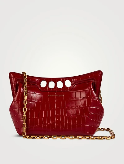 Mini The Peak Croc-Embossed Shoulder Bag