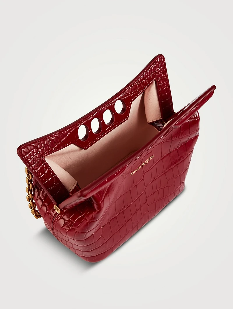 Mini The Peak Croc-Embossed Shoulder Bag