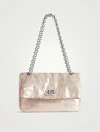 Small Monaco Metallic Leather Shoulder Bag