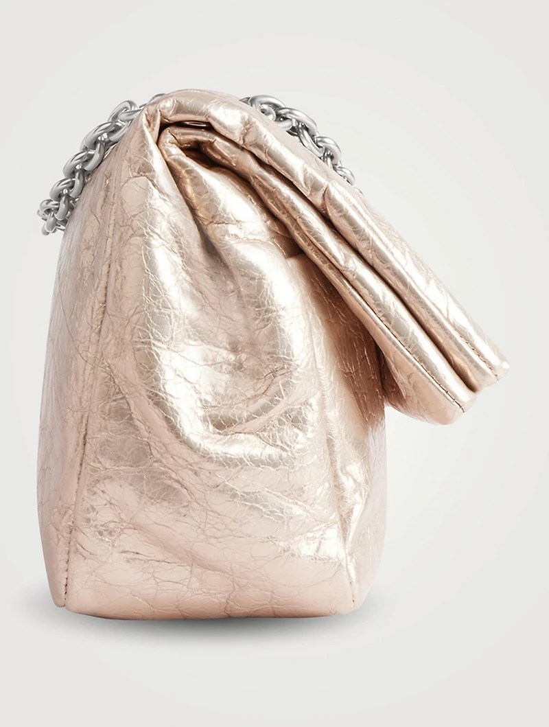 Small Monaco Metallic Leather Shoulder Bag