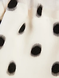 Halo Organza Scrunchie Bag In Polka Dot Print