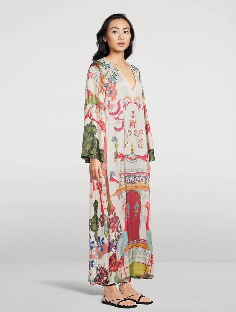 Lena Caftan Bird Print