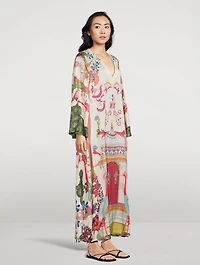 Lena Caftan Bird Print