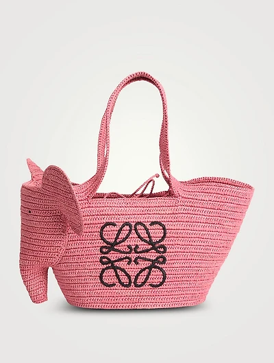Loewe x Paula's Ibiza Small Elephant Basket Tote Bag