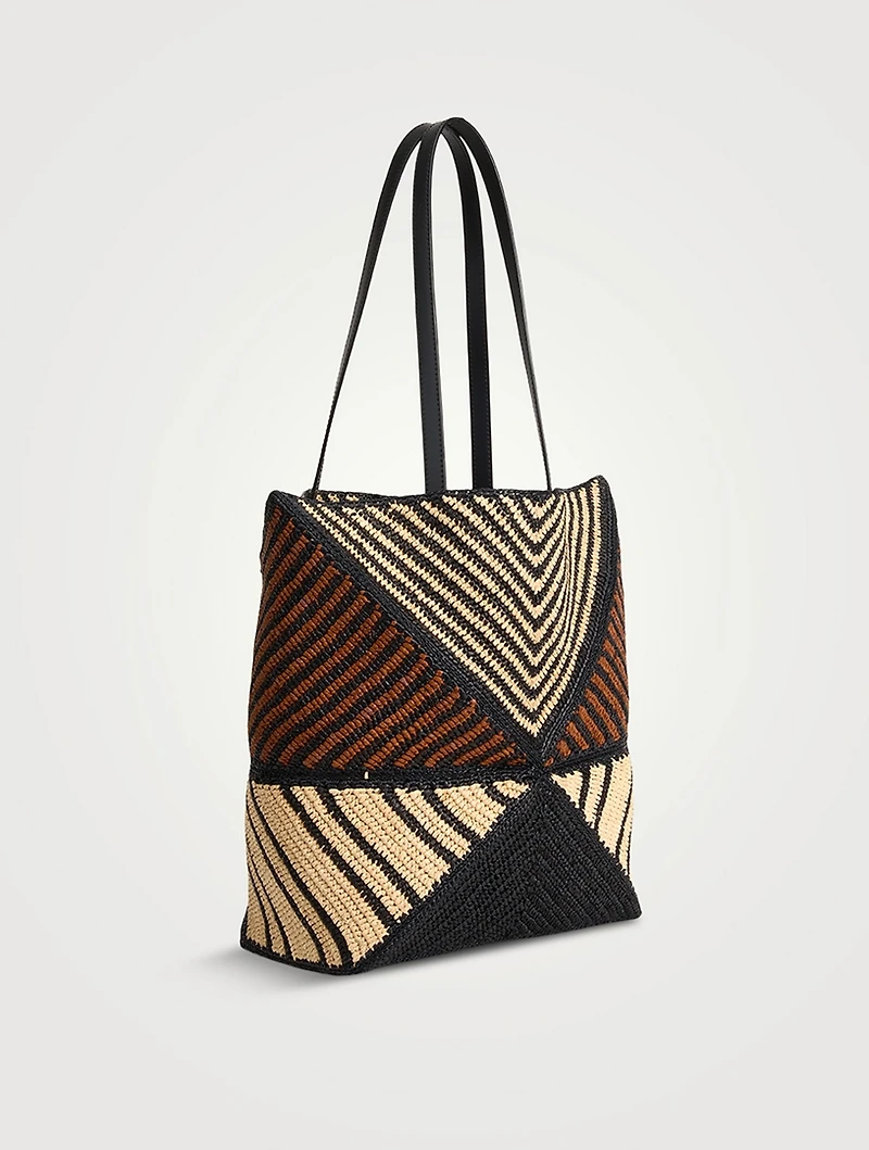 Loewe x Paula's Ibiza Puzzle Fold Raffia Tote Bag