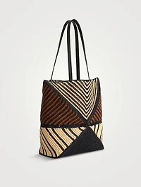 Loewe x Paula's Ibiza Puzzle Fold Raffia Tote Bag