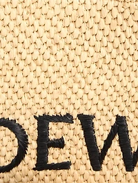 Loewe x Paula's Ibiza Small Font Ruffled Raffia Tote Bag