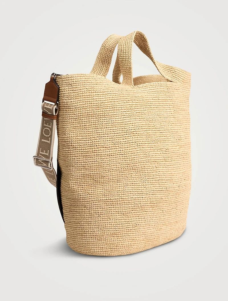 Loewe x Paula's Ibiza Large Slit Raffia Tote Bag