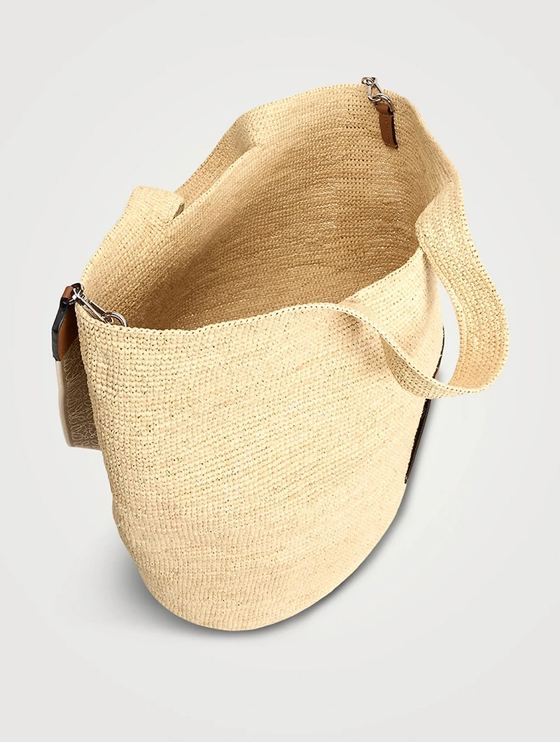 Loewe x Paula's Ibiza Large Slit Raffia Tote Bag