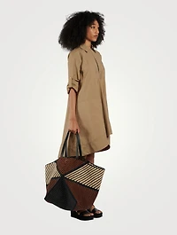 Loewe x Paula's Ibiza XL Puzzle Fold Raffia Tote Bag