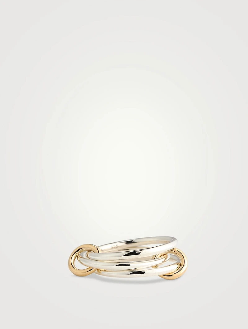 Solarium SG Silver And 18K Gold Stacked Ring