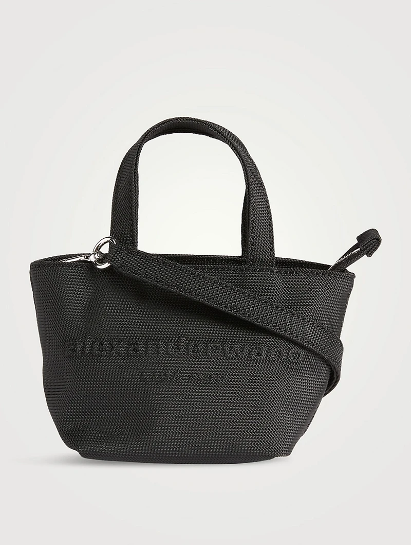 Mini Punch Nylon Crossbody Tote Bag