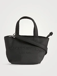 Mini Punch Nylon Crossbody Tote Bag