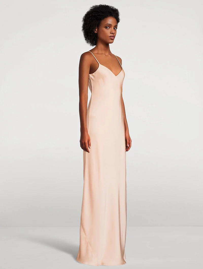 Provence Satin Slip Dress