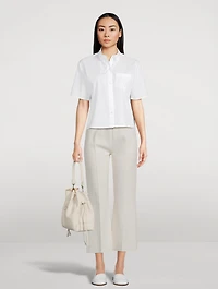 Good Cotton Cropped Short-Sleeve Shirt