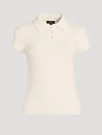 Cotton-Wool Bouclé Polo Shirt