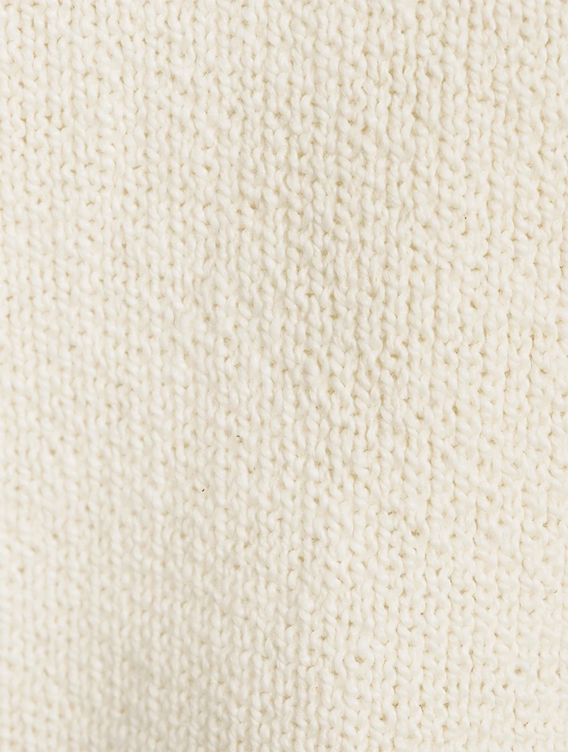Cotton-Wool Bouclé Polo Shirt