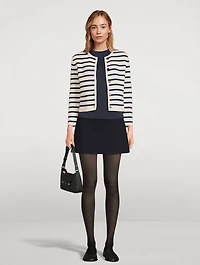 Stripe Jacquard Knit Jacket