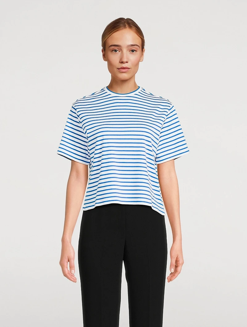 Boxy T-Shirt Stripe Print