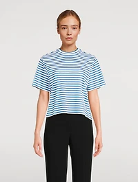 Boxy T-Shirt Stripe Print