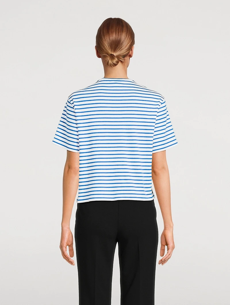 Boxy T-Shirt Stripe Print