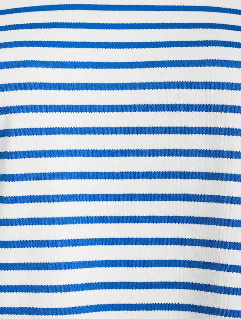 Boxy T-Shirt Stripe Print