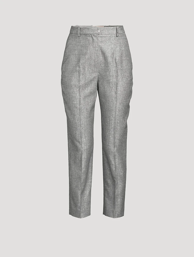 Metallic Cigarette Trousers