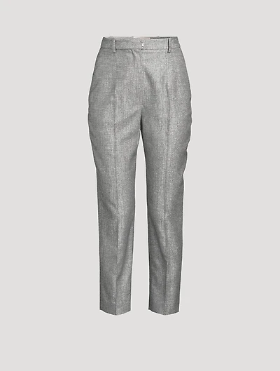 Metallic Cigarette Trousers